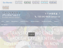 Tablet Screenshot of coloradowildernessridesandguides.com
